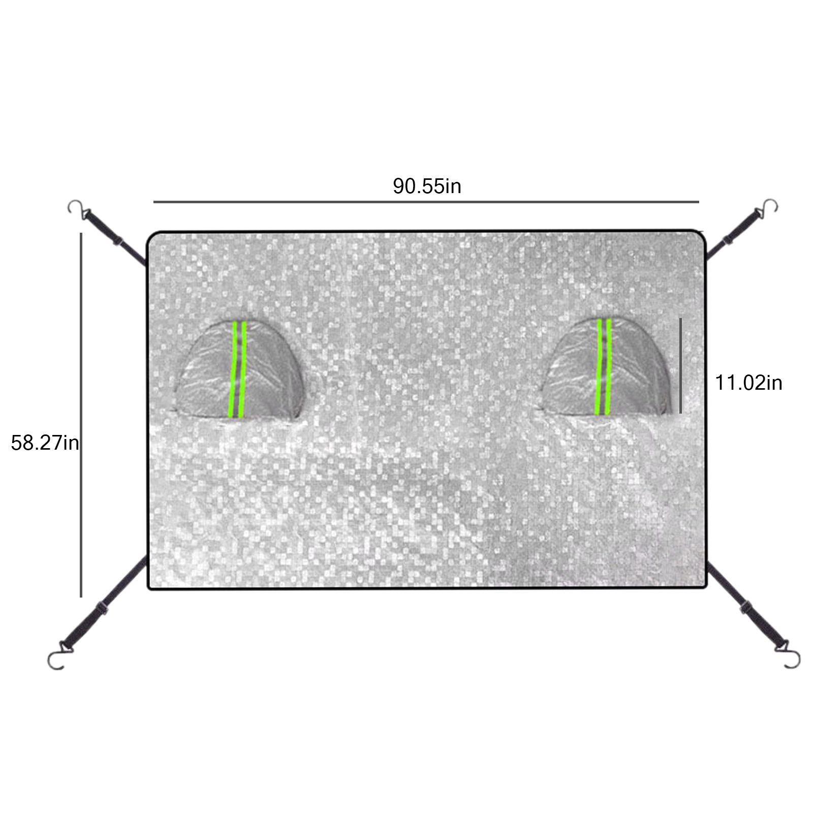 Windshield Sun Shade - Uniwersalna osłona odblaskowa na lusterko samochodowe,
